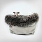 Preview: Kuschelhöhle FiouStar Royal Cord Grey deluxe